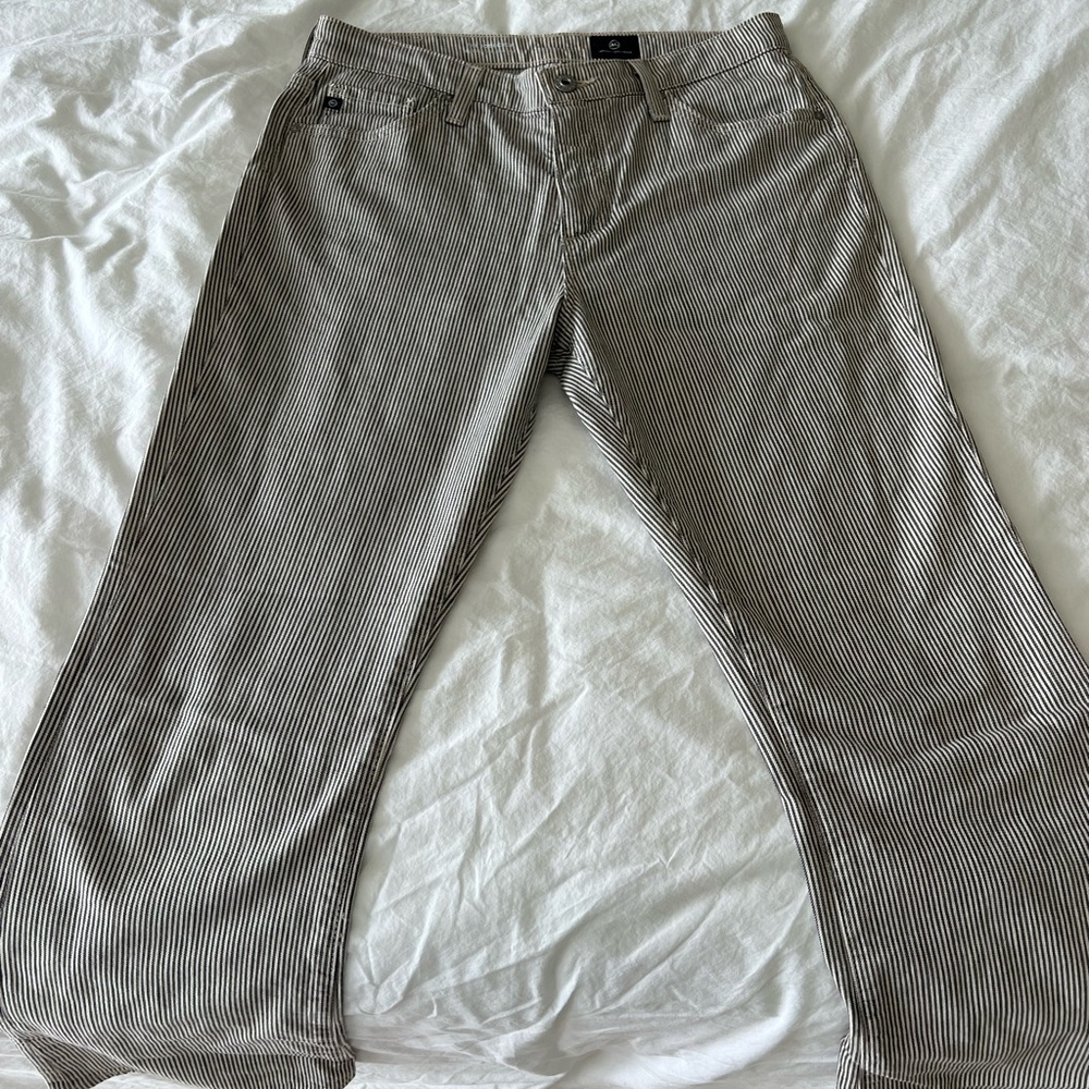 AG railroad stripe jeans. Size 28